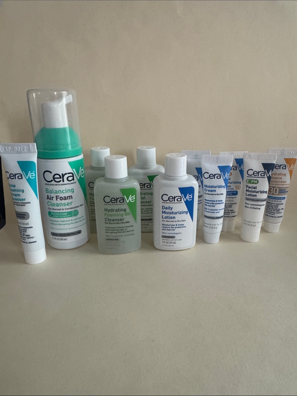 CERAVE 11p Travel Size Cleanser & Moisturizer NIP $55